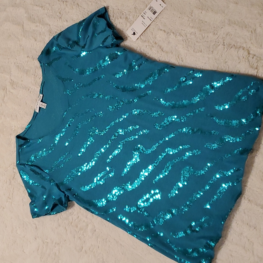 Nwt Notations Sequin Tee